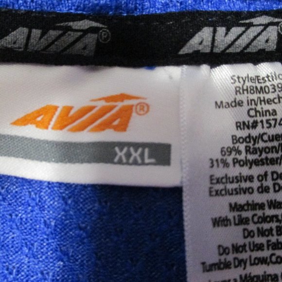 Avia active top royal blue reflective mock turtleneck stretchy size XXL - Picture 2 of 7